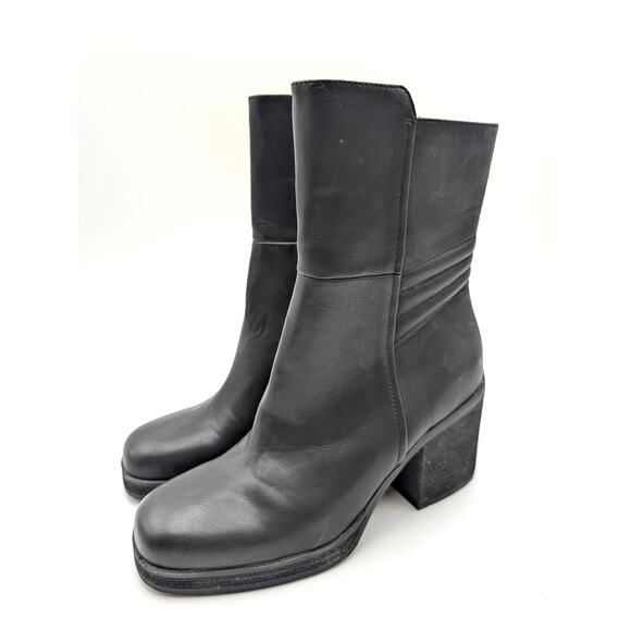 Korks Moergan Side Zip Boots Square Toe Women's Black Size US10M EU40.5 - Picture 1 of 14